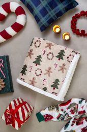 PLAID Tutti by Mistral Home flannel sherpa | Christmas cookies
