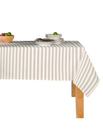 TISCHDECKE wipe-off | Beach stripe taupe