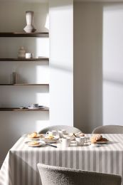 TISCHDECKE wipe-off | Beach stripe taupe