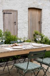 SITZKISSEN baumwolle | Uni shadow green