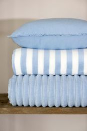 KUSCHELDECKE recycled flannel | Hellblau