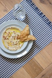 SET DE TABLE coton | Stripe Remo dark blue - Ensemble de 4