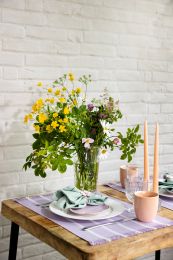 SET DE TABLE coton | Stripe Maxim lilac - Ensemble de 4