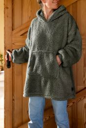 SWEAT À CAPUCHE teddy | Thyme Green