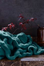 KUSCHELDECKE flannel | Bubble Petrol