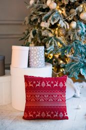 DECORATIVE CUSHION Tutti by Mistral Home flannel | Christmas knit