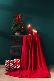 PLAID flannel embossed | Candy cane