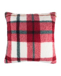 DECORATIVE CUSHION teddy | Check autumn red