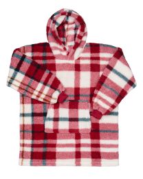 SWEAT À CAPUCHE teddy | Check autumn red