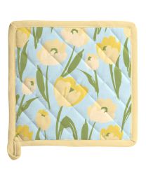 POTHOLDER cotton | Tulips blue-yellow