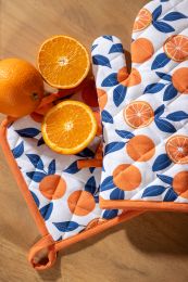 POTHOLDER cotton | Arance orange-blue