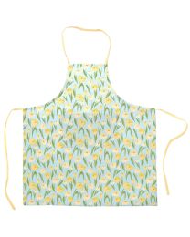 KITCHEN APRON cotton | Tulips blue-yellow