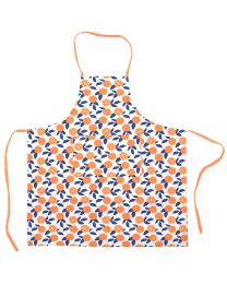 KITCHEN APRON cotton | Arance orange-blue