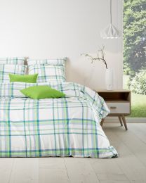 BETTBEZUG baumwolle renforcé | Madras green