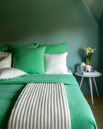 BETTBEZUG gewaschene baumwolle | Emerald green