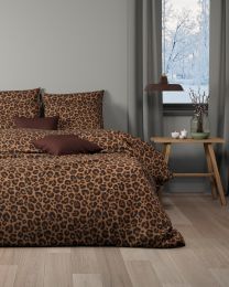 DEKBEDOVERTREK flanel | Furry Leopard