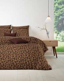 HOUSSE DE COUETTE coton renforcé | Furry Leopard Caramel
